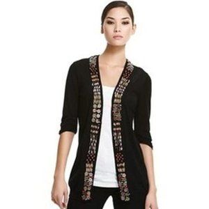 Nanette Lepore Beaded Tunic-Length Cardigan